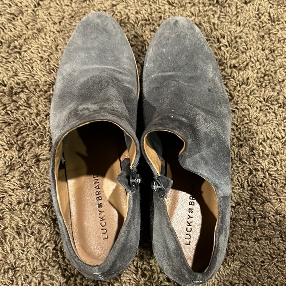 Lucky Brand Leather Ankle Boots size 10 Brett - Picture 10 of 11